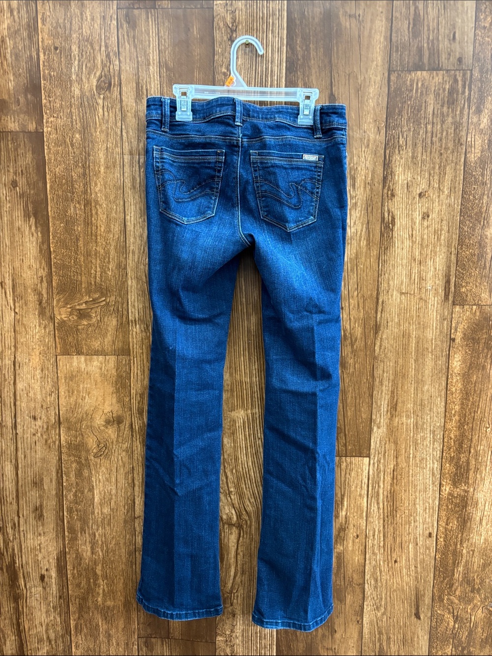 White House Black Market Dark Blue Flare Jeans - Picture 5 of 6